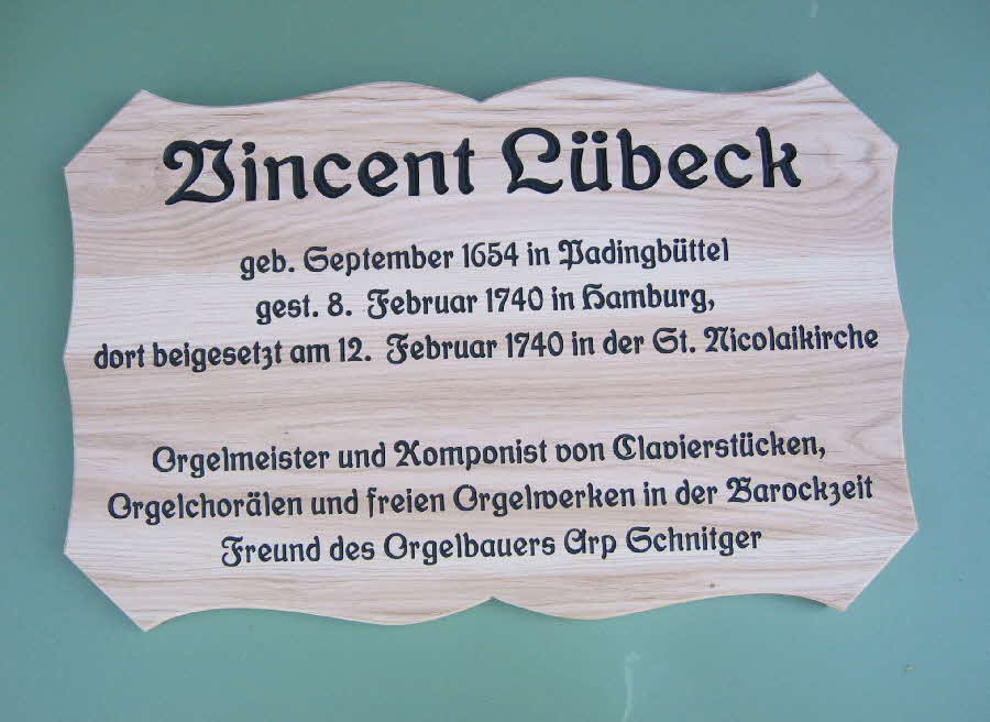 Vincent Lübeck  Holzschild